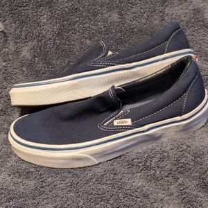 Vans Men's Dark Blue Slip-On Sneakers